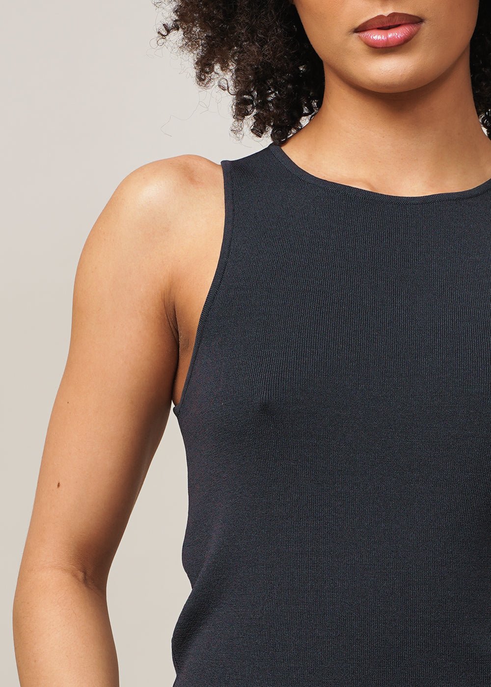 AMOMENTO Navy Cut-Out Sleeveless Top - New Classics Studios Sustainable Ethical Fashion Canada
