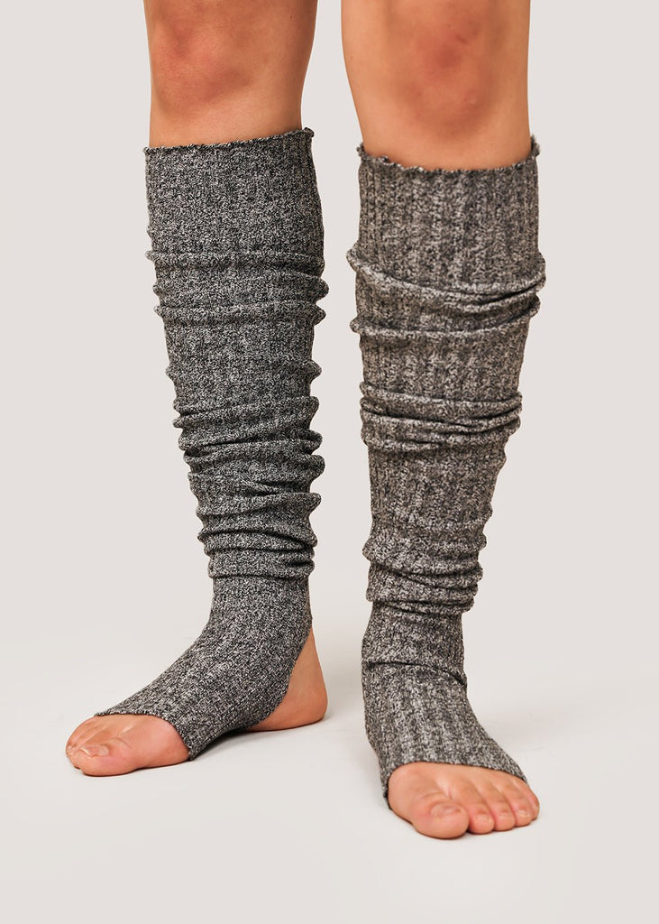 Industrial And carbohydrate NONNA Leg Warmers in White Noise by GIU GIU – New Classics Studios