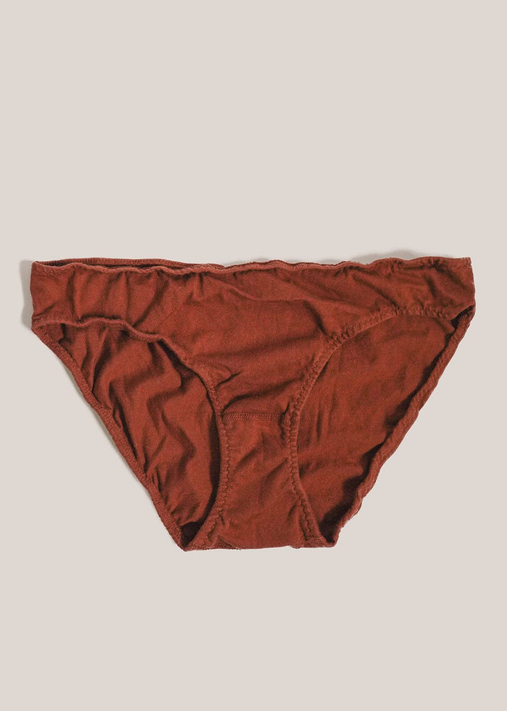 Organic Cotton Brown Bra Panty Set For Humid Weather, Snazzyway