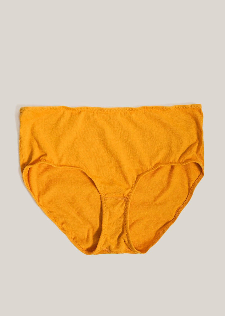 Organic cotton knickers, hipster briefs, Aram - Radiant yellow