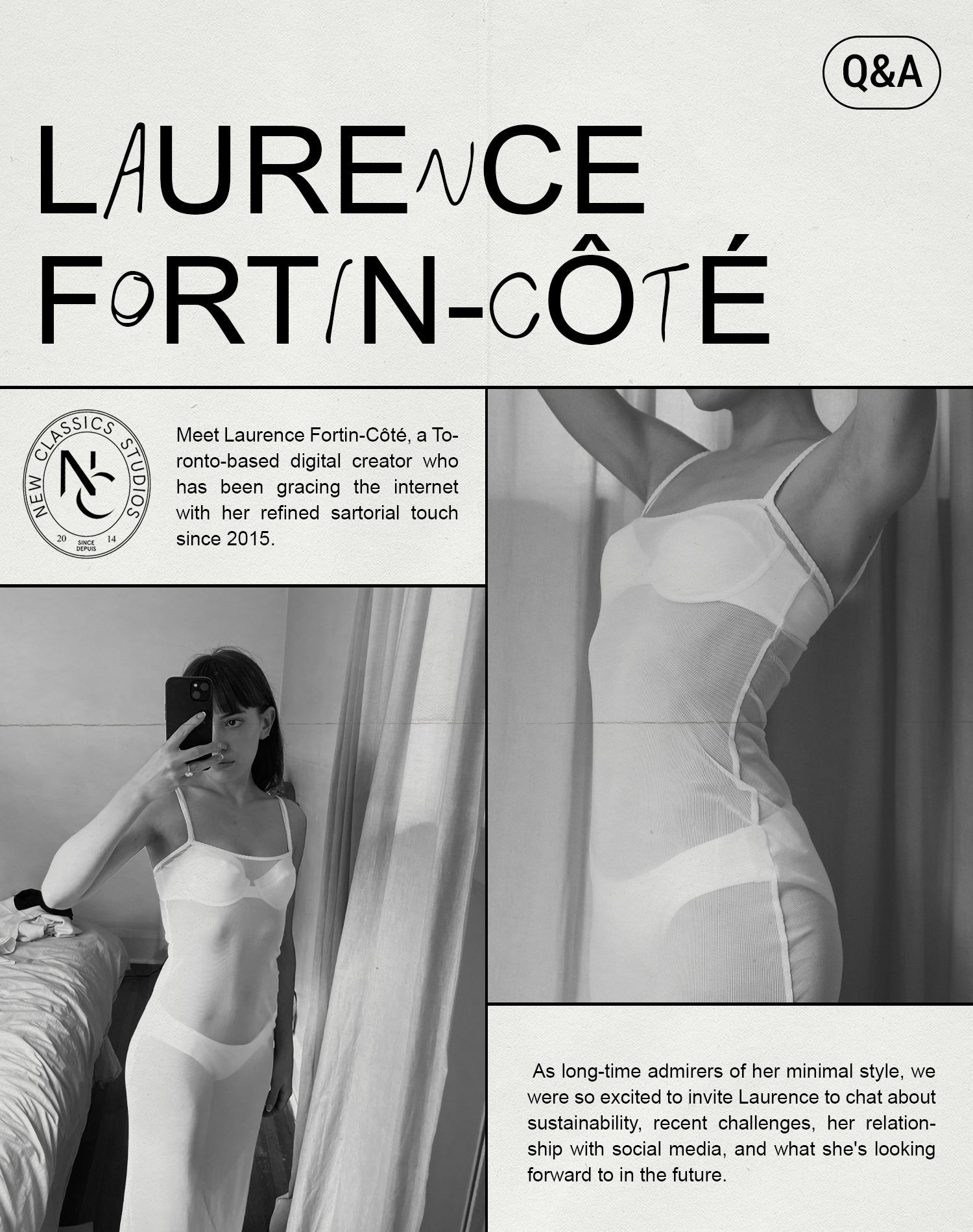 Q&A • Laurence Fortin-Côté