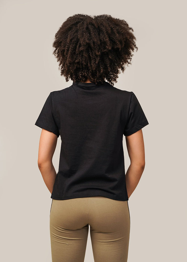 AMOMENTO Black Basic T-Shirt - New Classics Studios Sustainable Ethical Fashion Canada