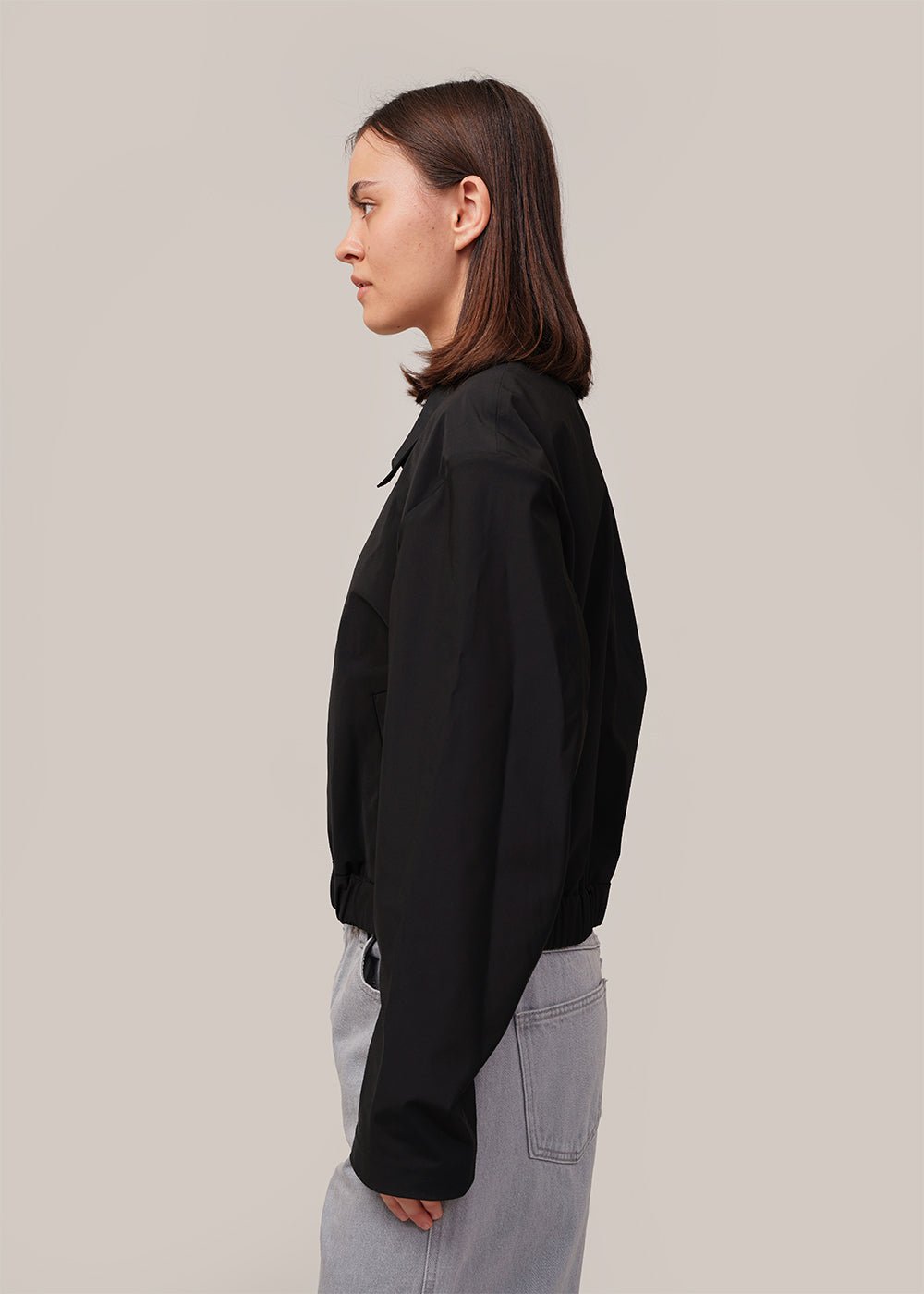 AMOMENTO Black Reversible Crop Jumper - New Classics Studios Sustainable Ethical Fashion Canada
