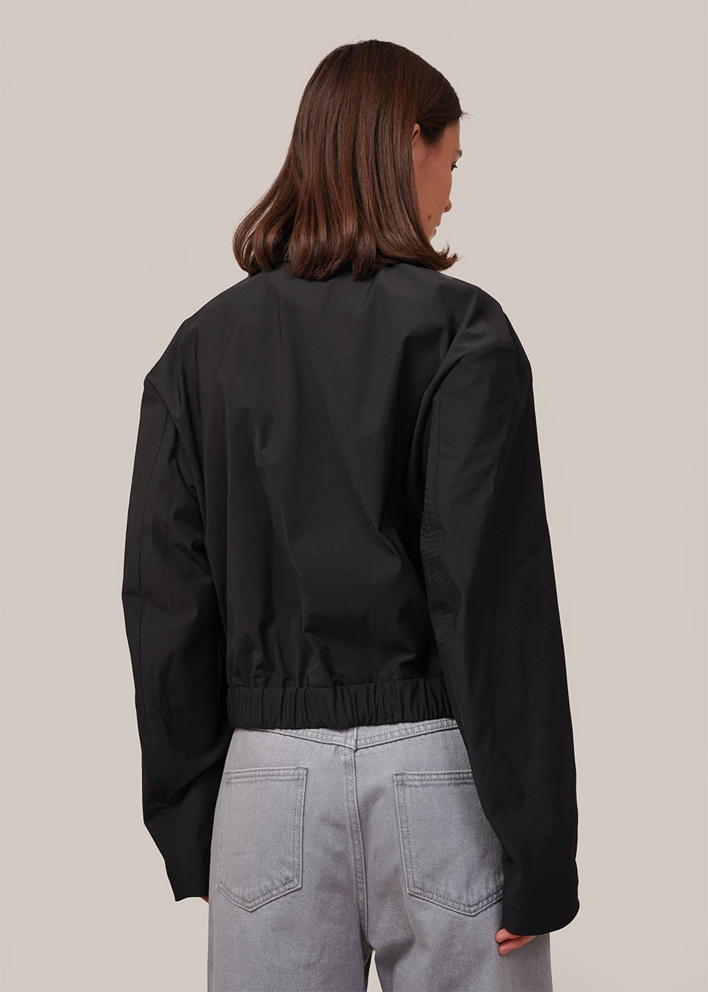 AMOMENTO Black Reversible Crop Jumper - New Classics Studios Sustainable Ethical Fashion Canada