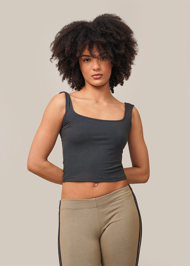Belle The Label Charcoal Elys Top - New Classics Studios Sustainable Ethical Fashion Canada