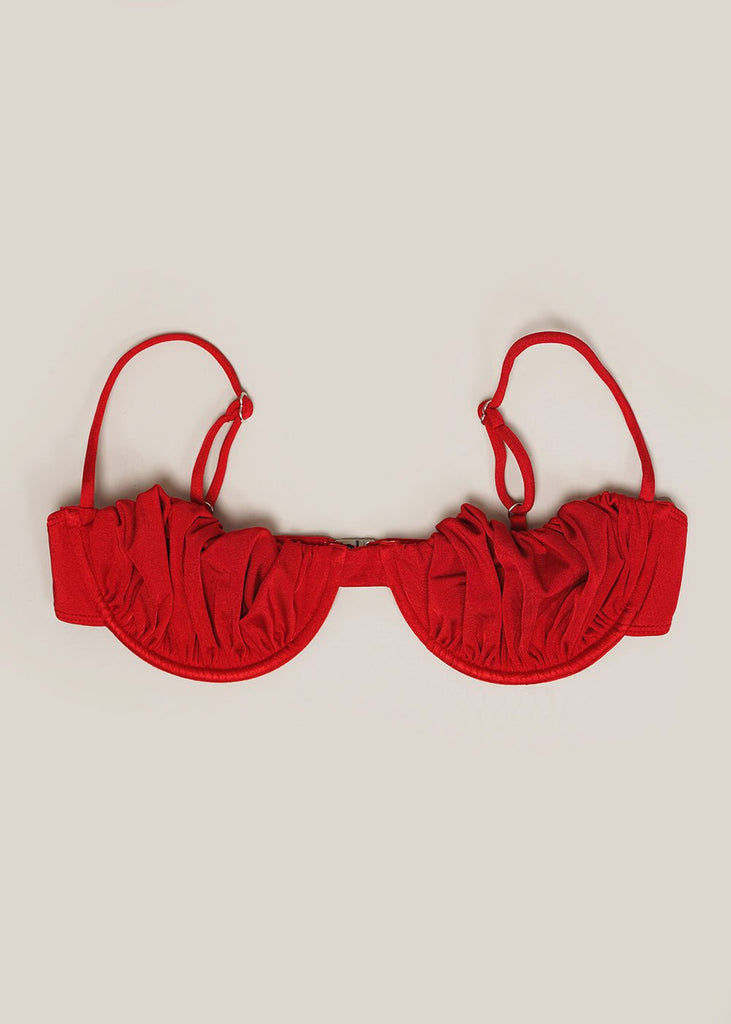 Belle The Label Red Sakina Bikini Top - New Classics Studios Sustainable Ethical Fashion Canada