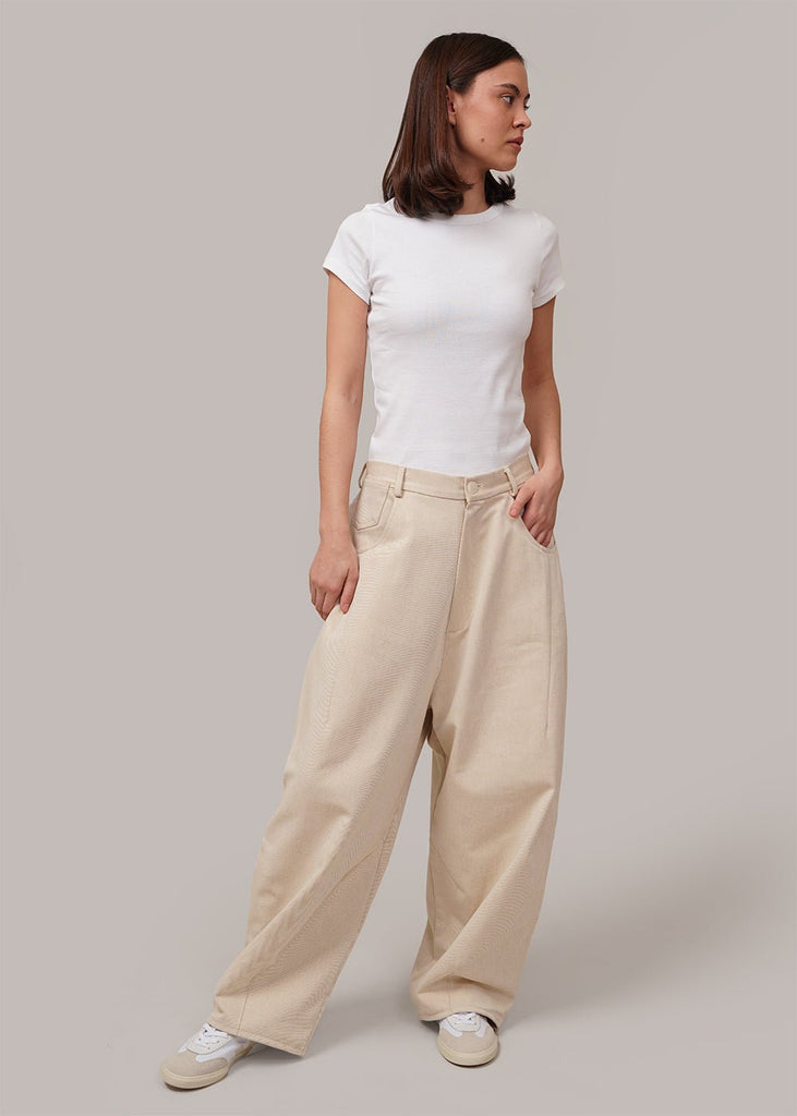Cordera Alabaster Baggy Pants - New Classics Studios Sustainable Ethical Fashion Canada