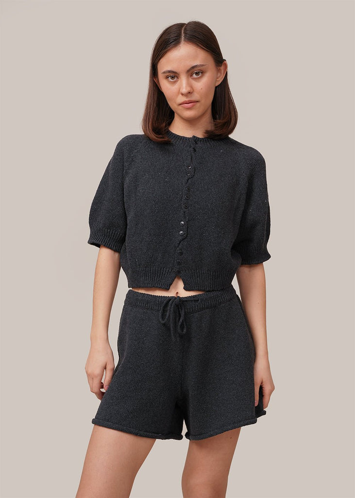 Cordera Charcoal Heather Cotton Top - New Classics Studios Sustainable Ethical Fashion Canada