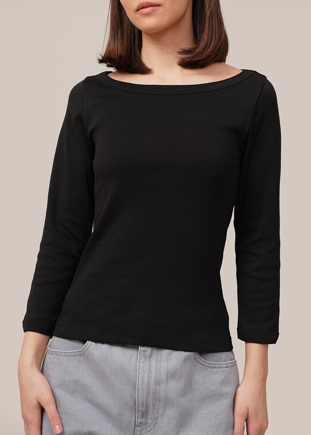 FLORE FLORE Black Steffi Tee - New Classics Studios Sustainable Ethical Fashion Canada