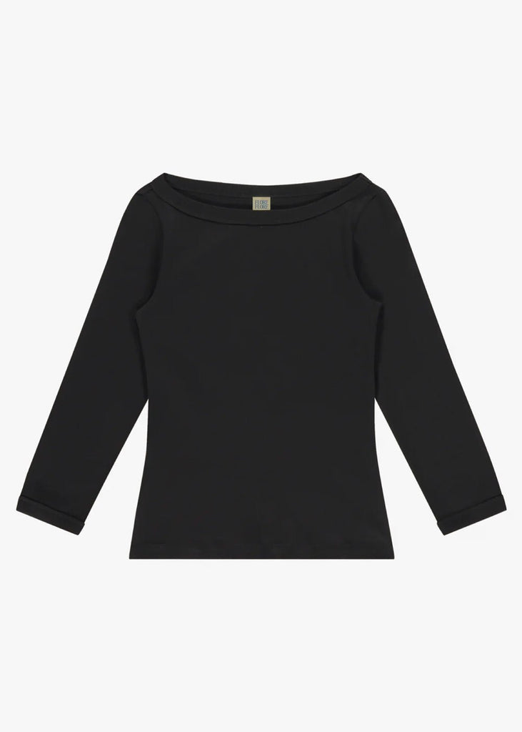 FLORE FLORE Black Steffi Tee - New Classics Studios Sustainable Ethical Fashion Canada
