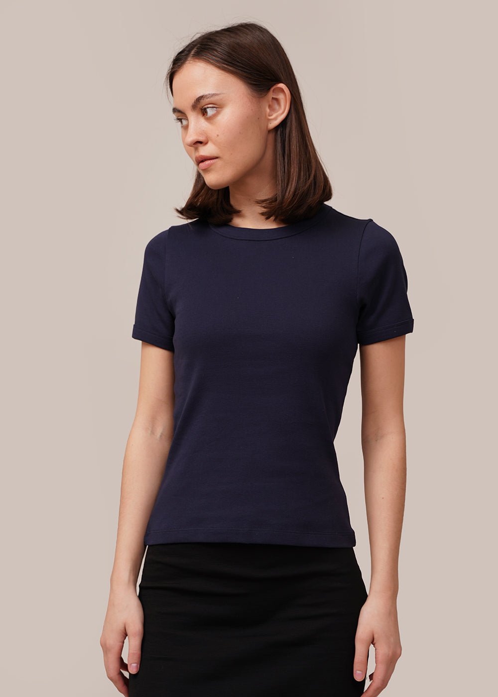 FLORE FLORE Navy Car Tee - New Classics Studios Sustainable Ethical Fashion Canada