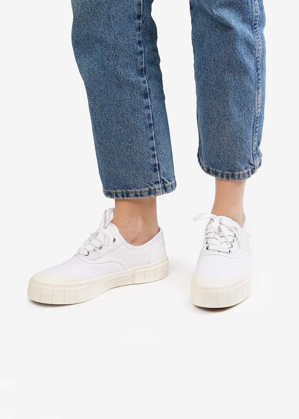 GOOD NEWS White Ace Sneakers - New Classics Studios Sustainable Ethical Fashion Canada