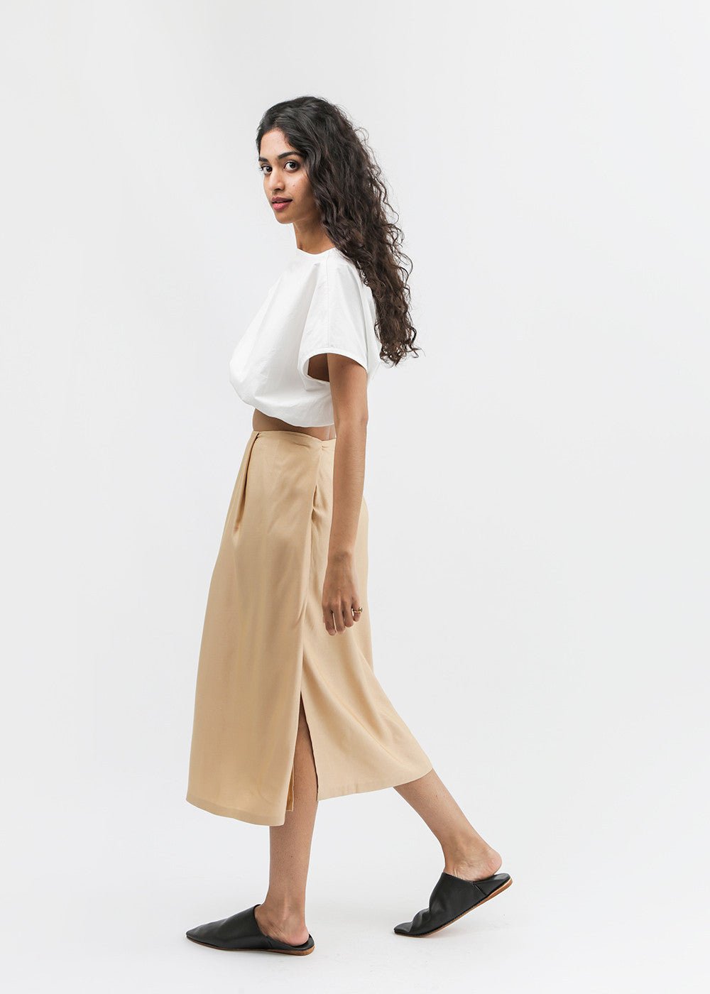 Kaarem Patches Midi Skirt - New Classics Studios Sustainable Ethical Fashion Canada