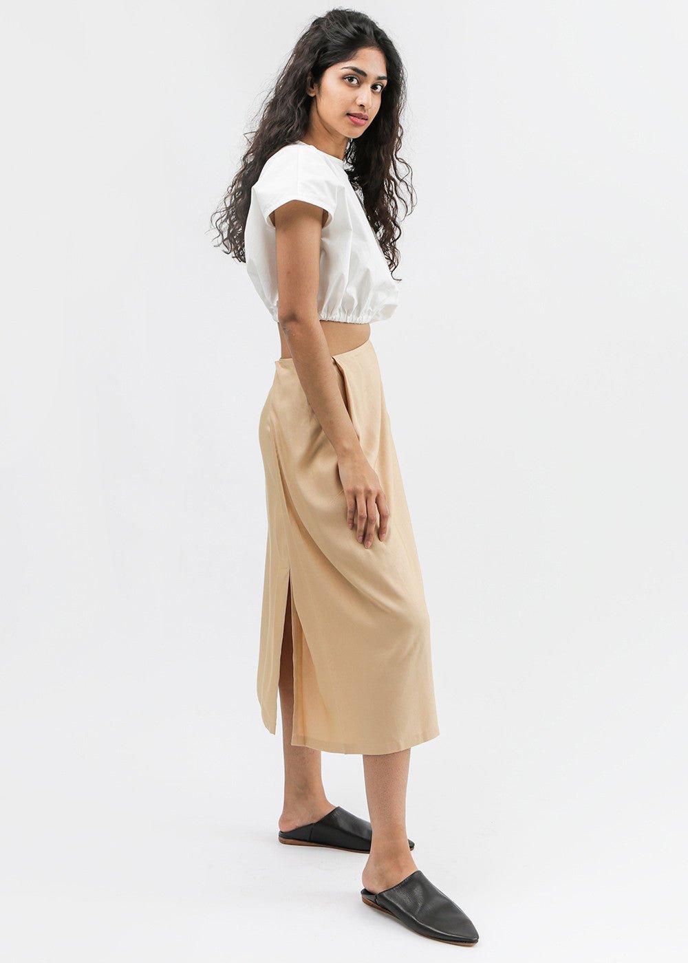 Kaarem Patches Midi Skirt - New Classics Studios Sustainable Ethical Fashion Canada