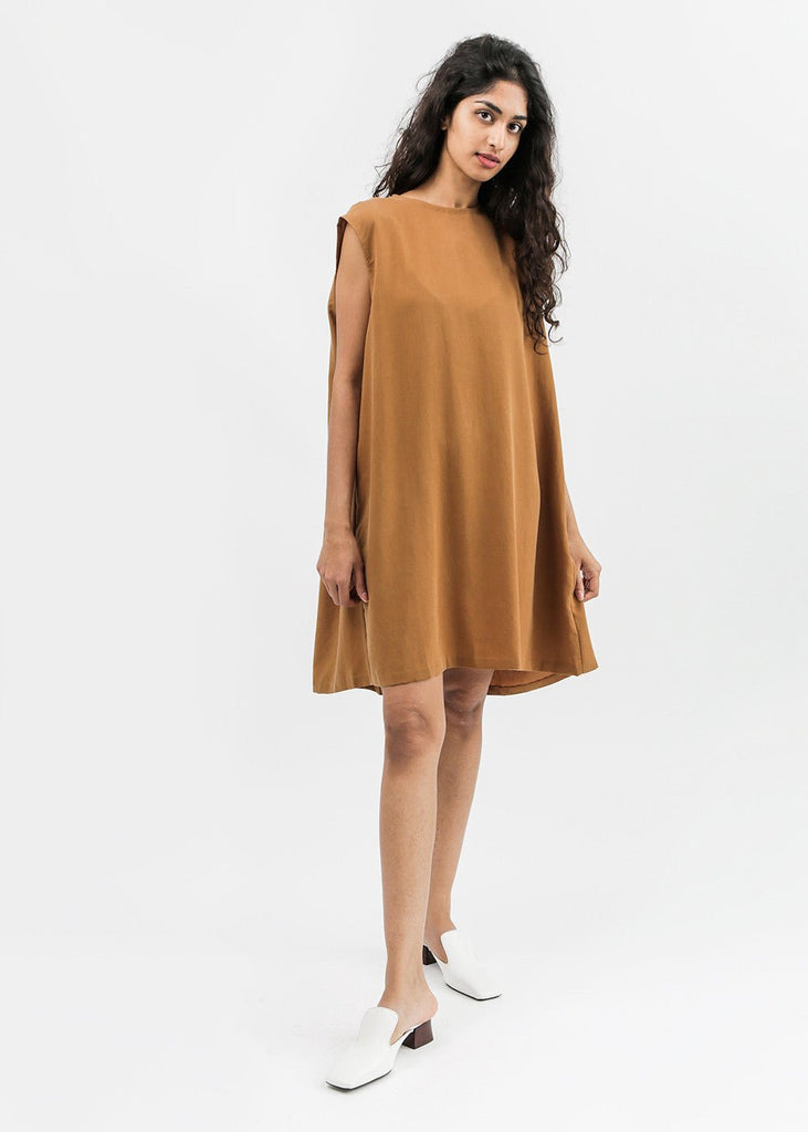 Kaarem Slab Back Pleat Sleeveless Dress - New Classics Studios Sustainable Ethical Fashion Canada