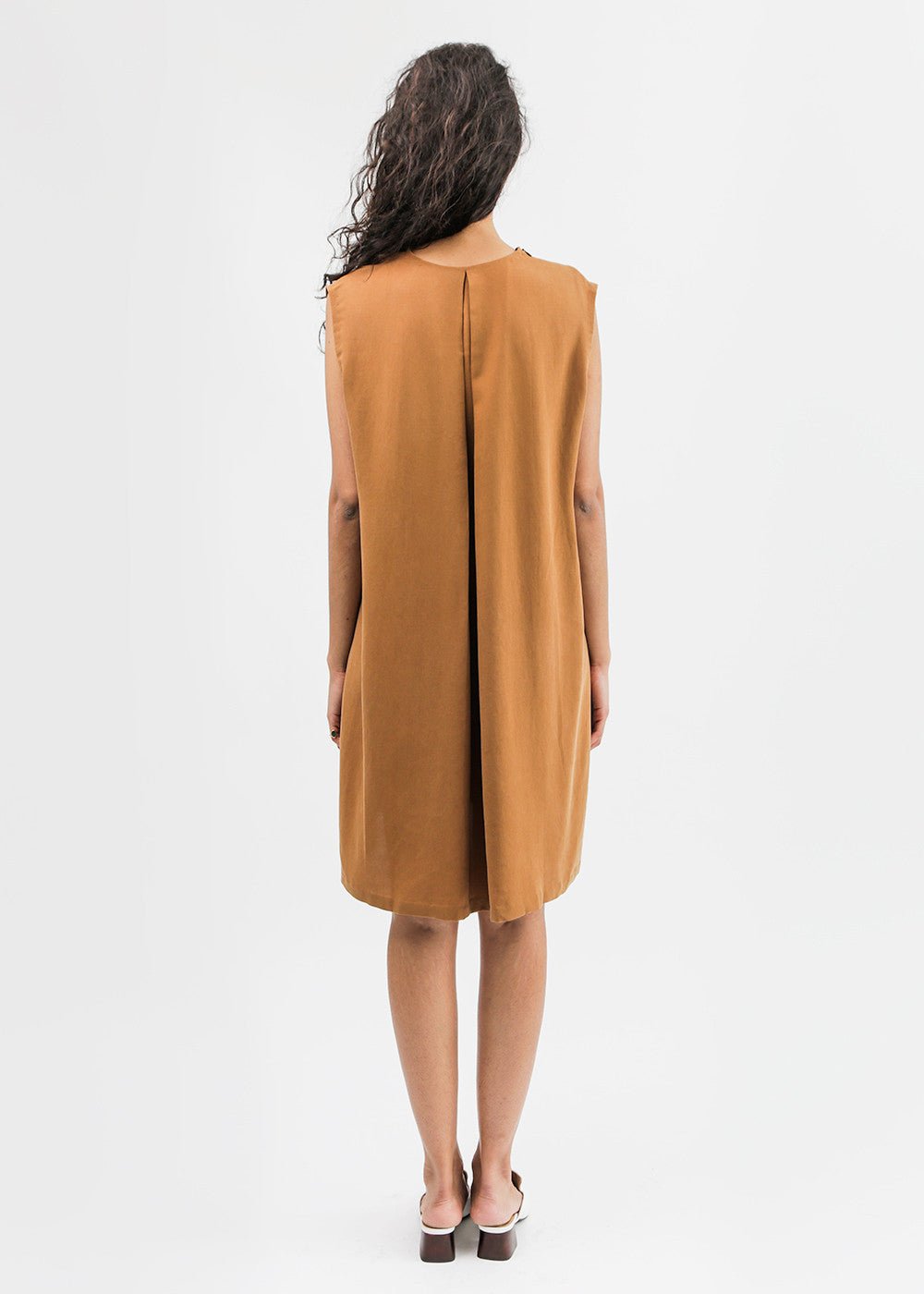 Kaarem Slab Back Pleat Sleeveless Dress - New Classics Studios Sustainable Ethical Fashion Canada