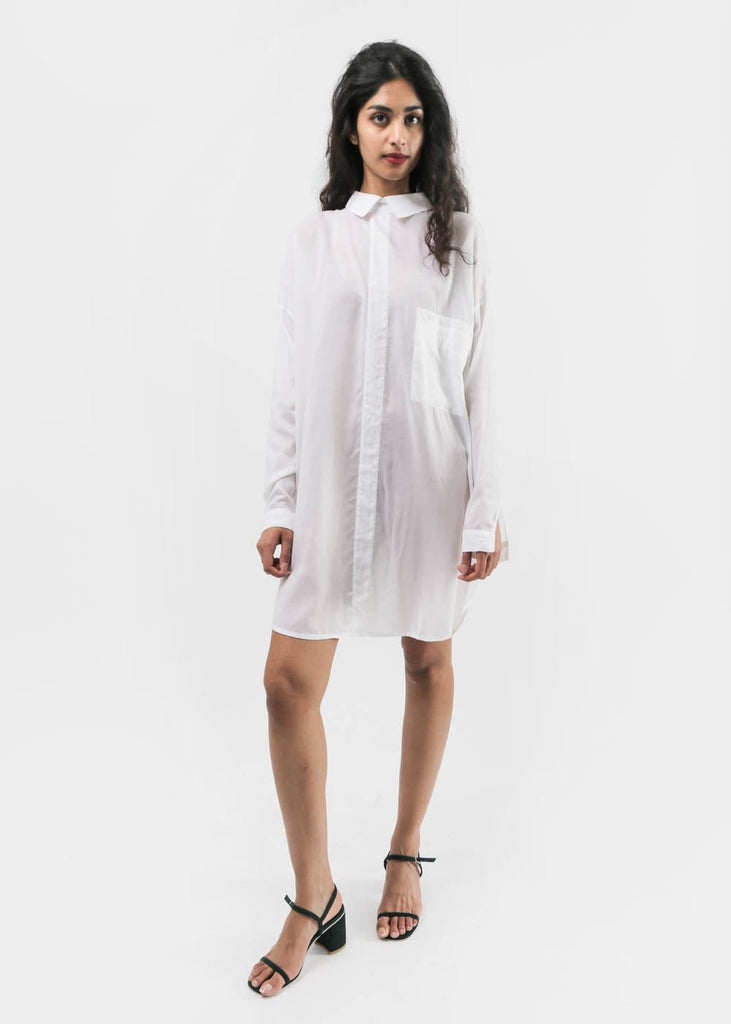 Suzanne Rae Oversized Button Back Collared Shirt - New Classics Studios Sustainable Ethical Fashion Canada