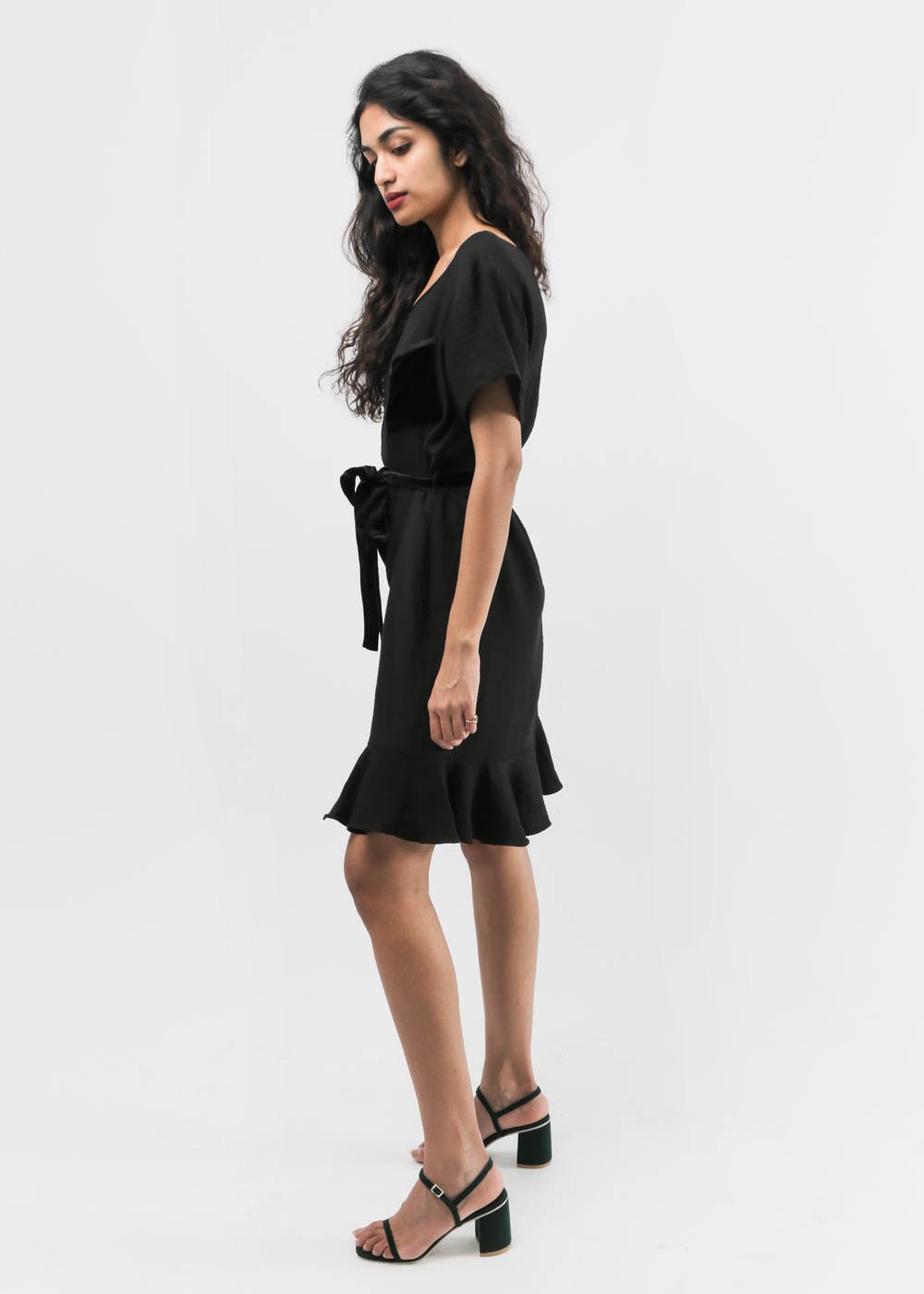 Svilu Flounce Hem T-shirt Dress - New Classics Studios Sustainable Ethical Fashion Canada