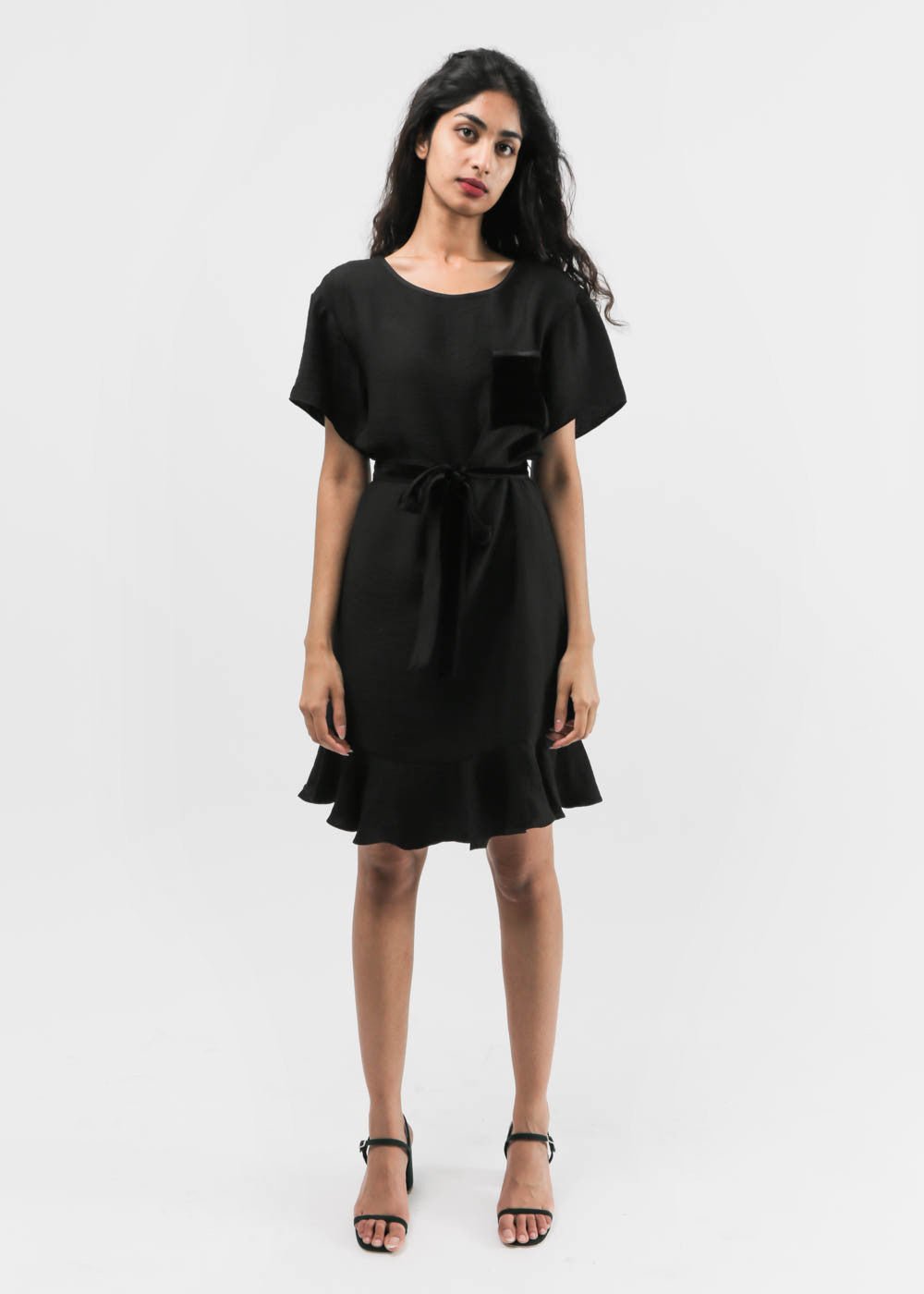 Svilu Flounce Hem T-shirt Dress - New Classics Studios Sustainable Ethical Fashion Canada