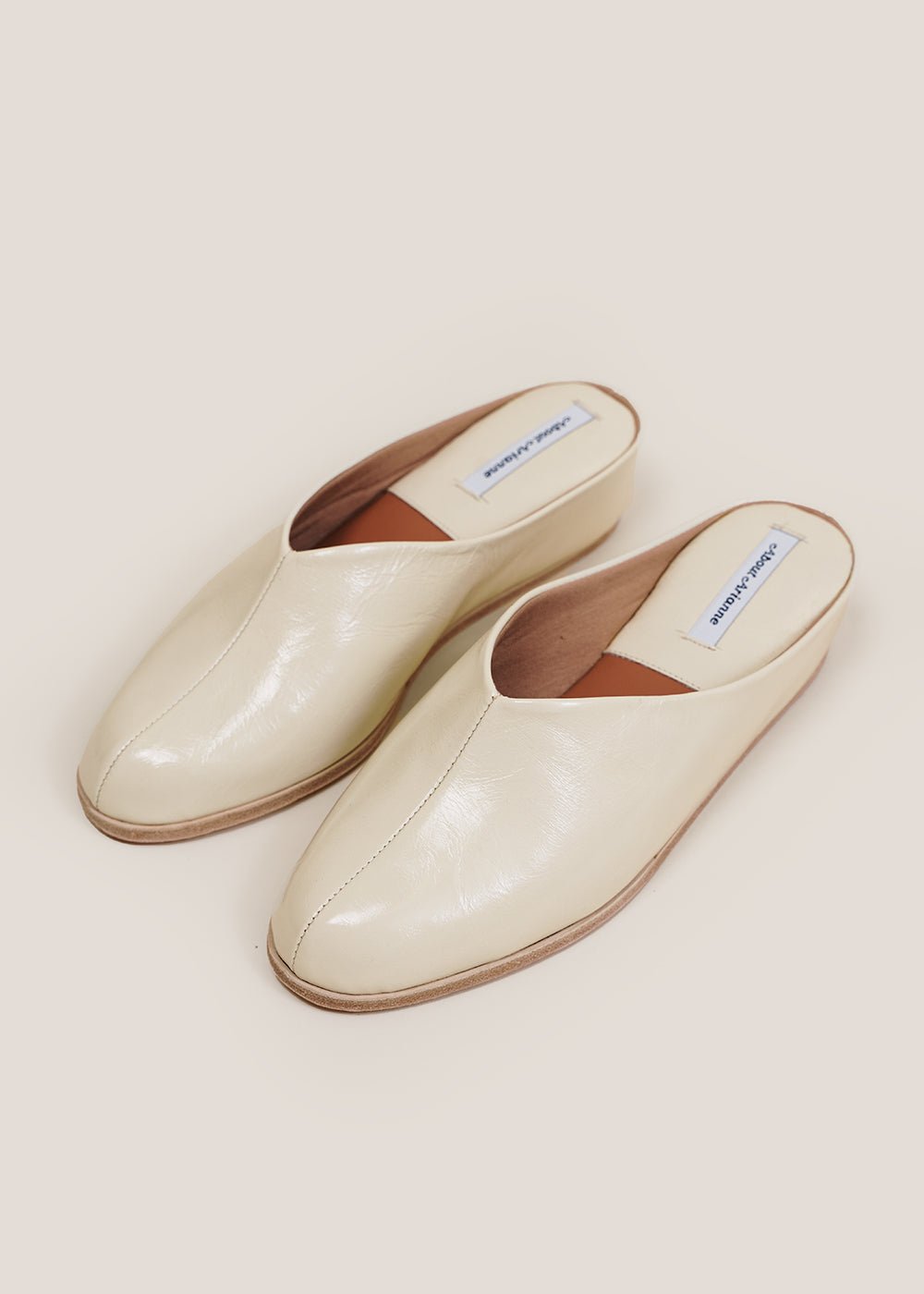 Bao Mules in Bianco Patent by ABOUT ARIANNE – New Classics Studios