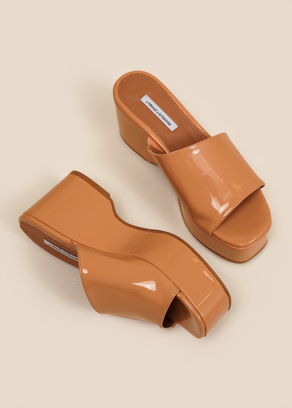 About Arianne Peach Giuliana Platform Sandals - New Classics Studios Sustainable Ethical Fashion Canada