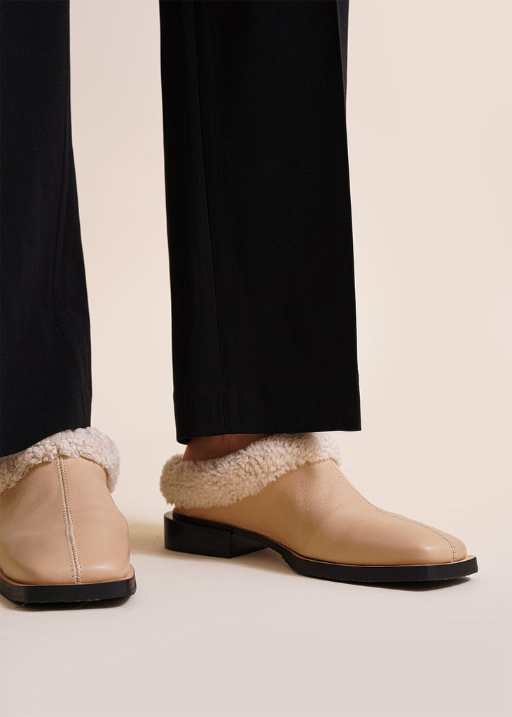 About Arianne Soft Sand Tea Mules - New Classics Studios Sustainable Ethical Fashion Canada