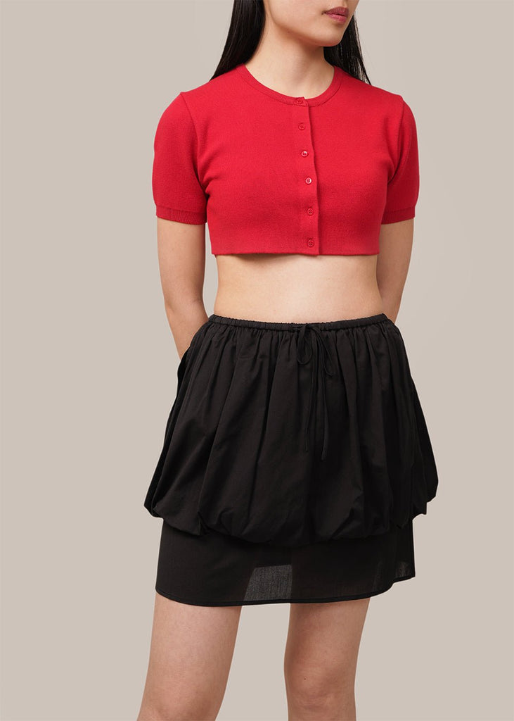 AMOMENTO Black Sheer Layered Skirt - New Classics Studios Sustainable Ethical Fashion Canada