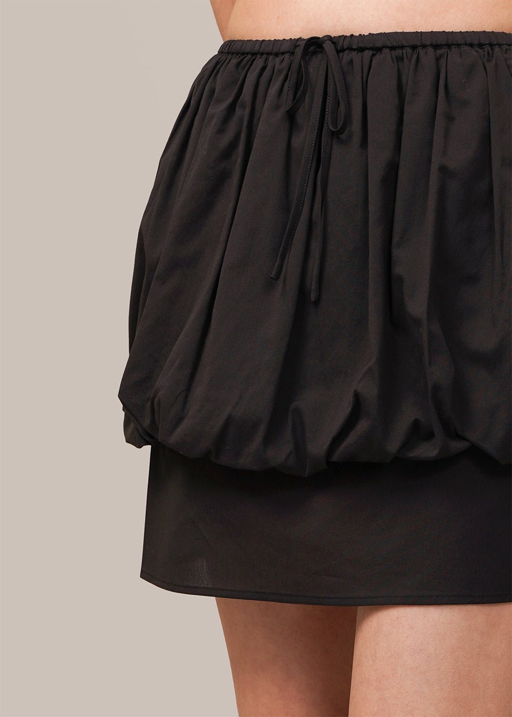 AMOMENTO Black Sheer Layered Skirt - New Classics Studios Sustainable Ethical Fashion Canada