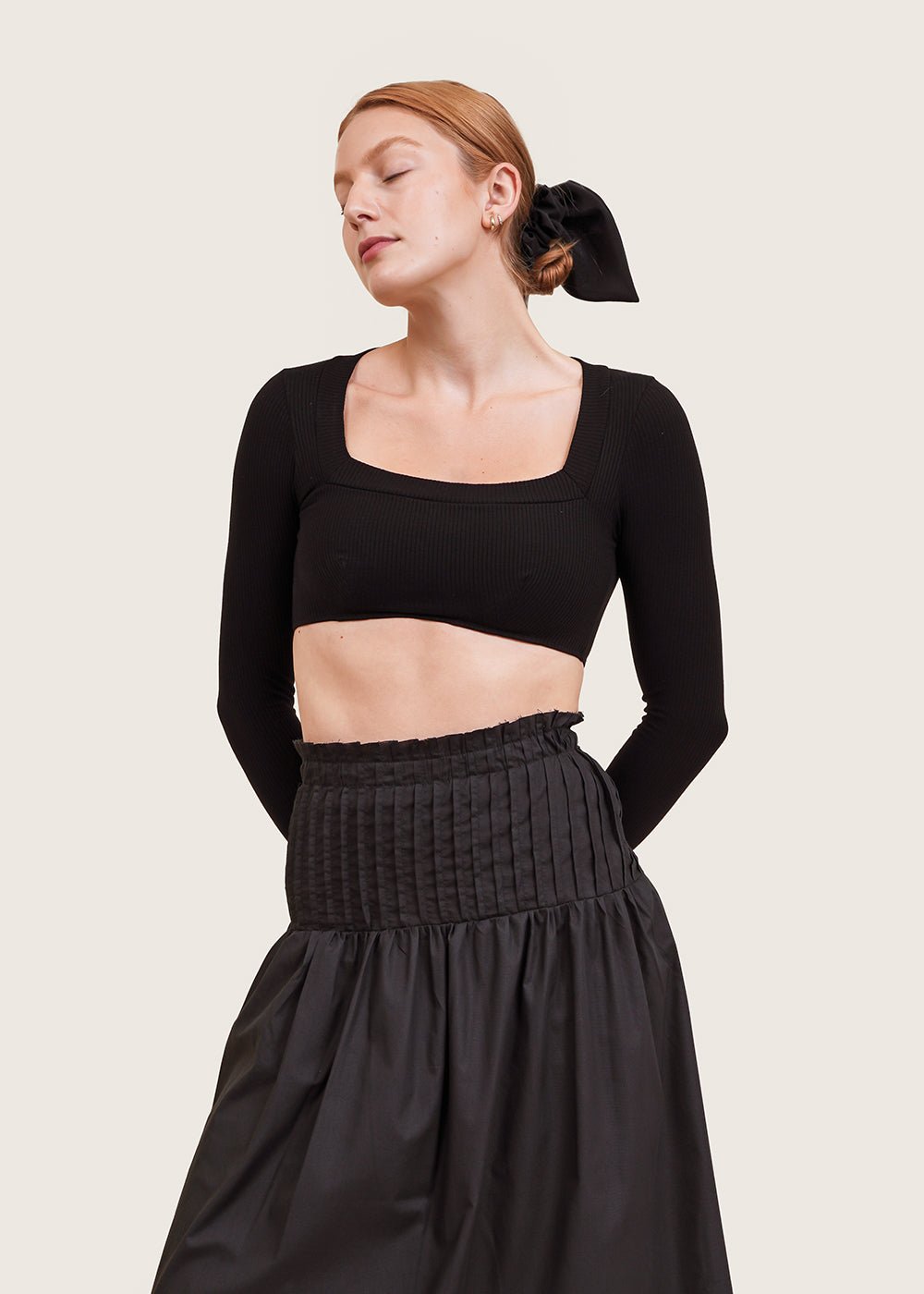 Angie Bauer Black Catherine Top - New Classics Studios Sustainable Ethical Fashion Canada