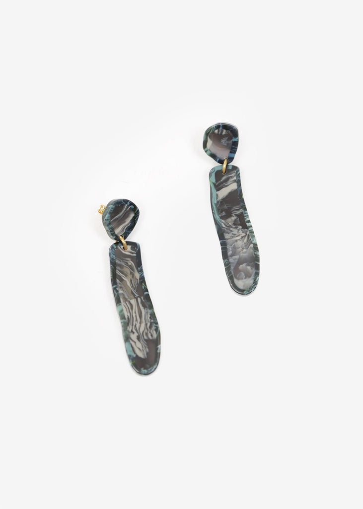 Après Ski Flos Marble Grey Earrings - New Classics Studios Sustainable Ethical Fashion Canada