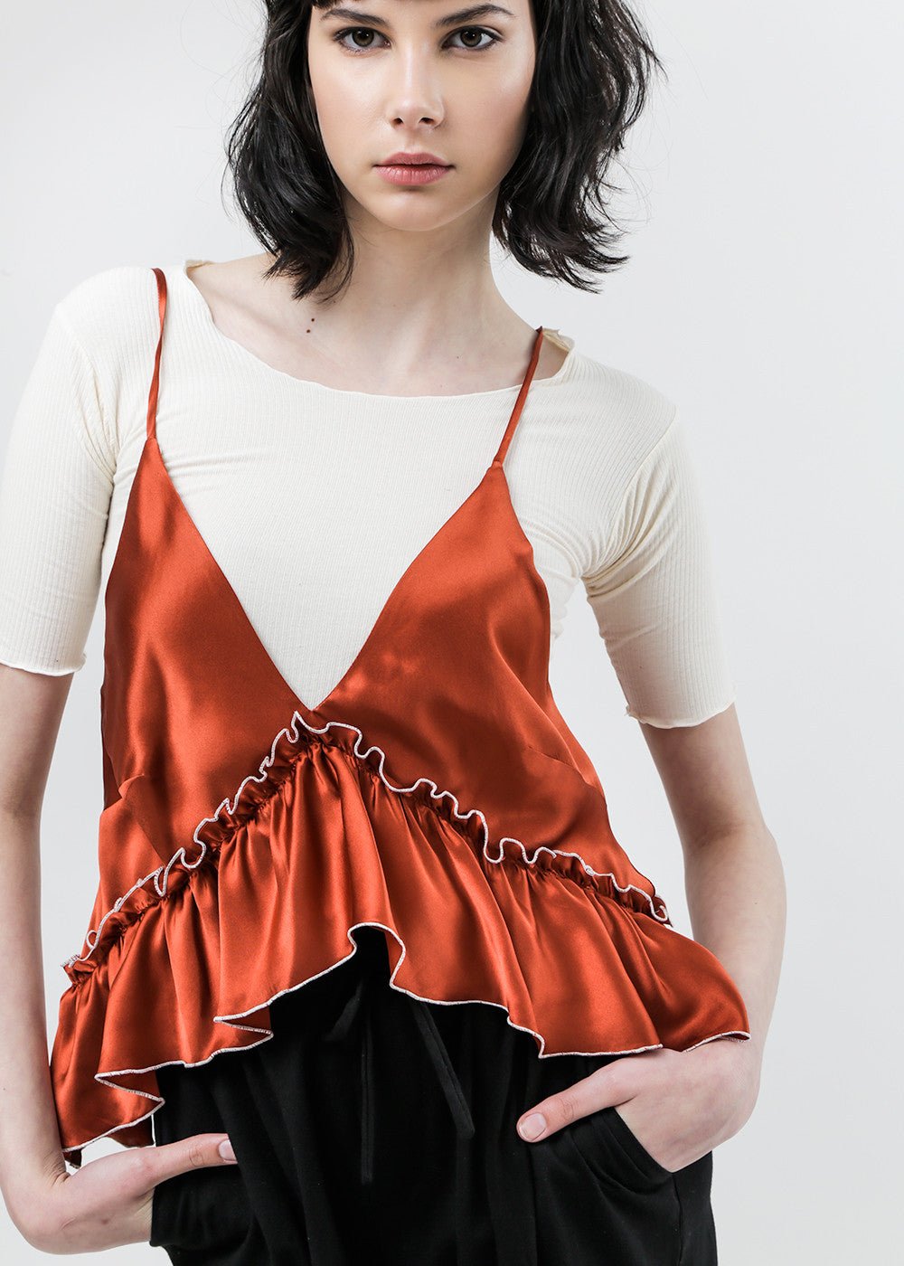 Arcana NYC Paprika Lilith Convertible Slip Dress - New Classics Studios Sustainable Ethical Fashion Canada