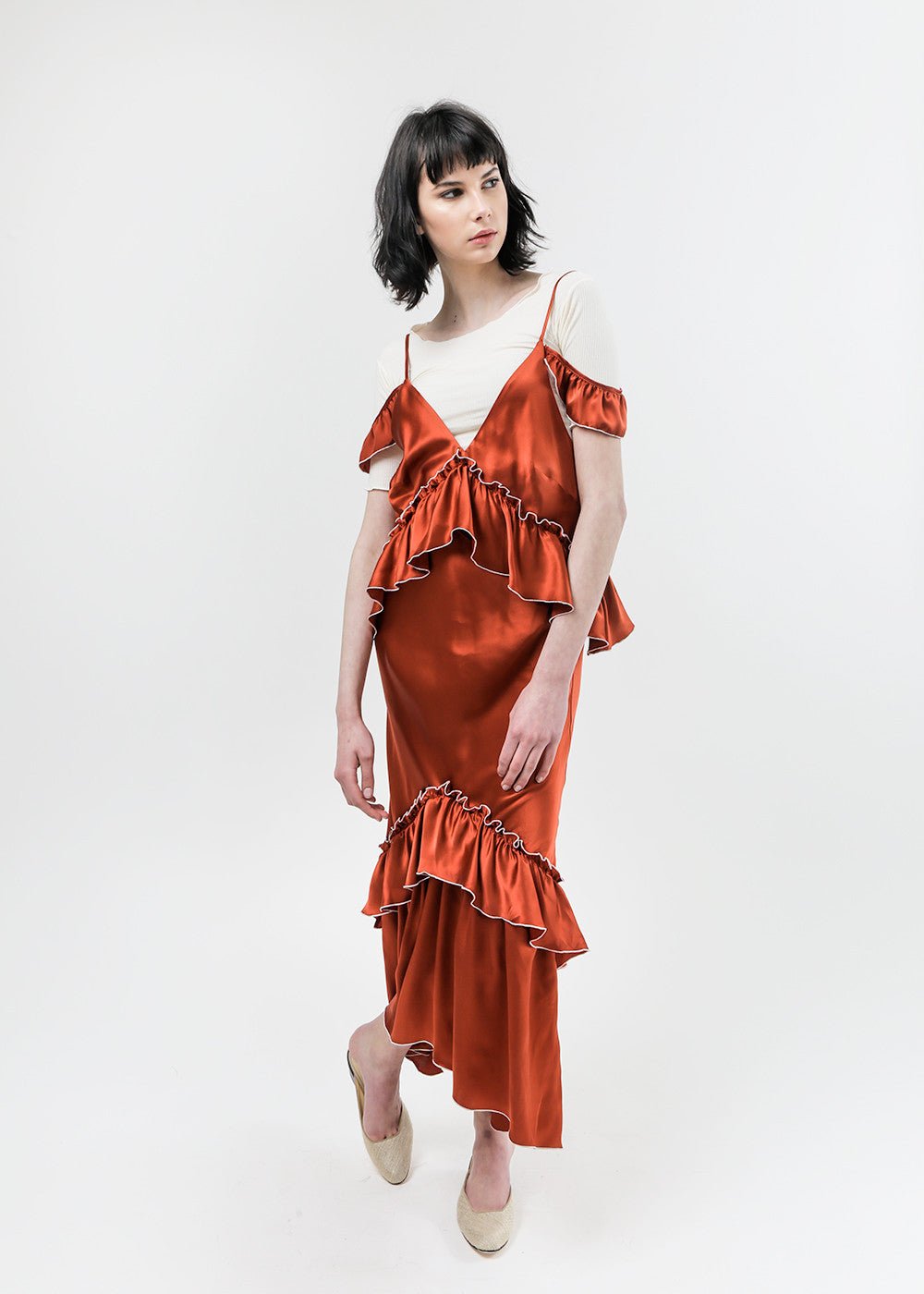 Paprika Lilith Convertible Slip Dress by ARCANA NYC – New Classics Studios