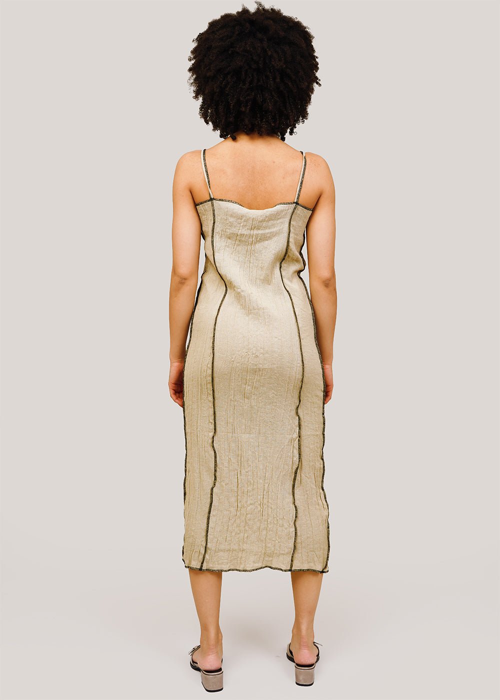 Baserange Acacia Brown Shok Slip Dress - New Classics Studios Sustainable Ethical Fashion Canada