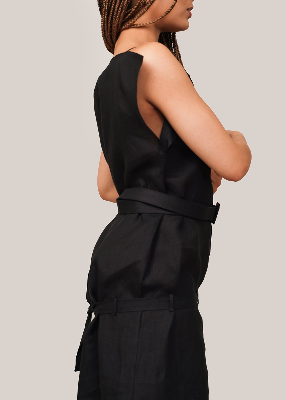 Baserange Black Leo Dress - New Classics Studios Sustainable Ethical Fashion Canada