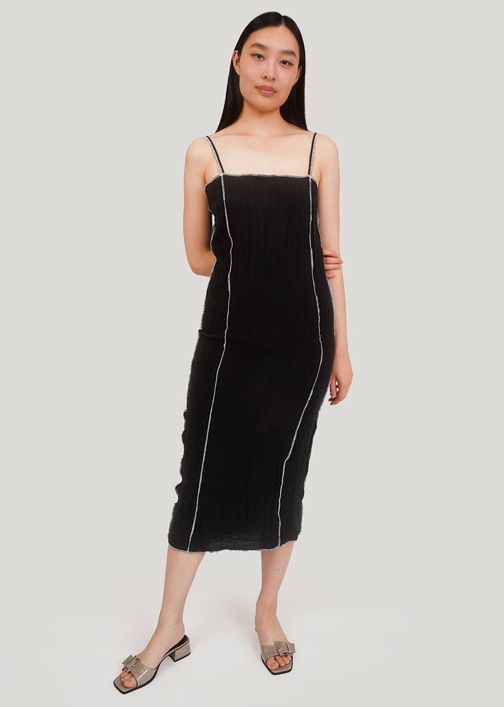 Baserange Black Shok Slip Dress - New Classics Studios Sustainable Ethical Fashion Canada