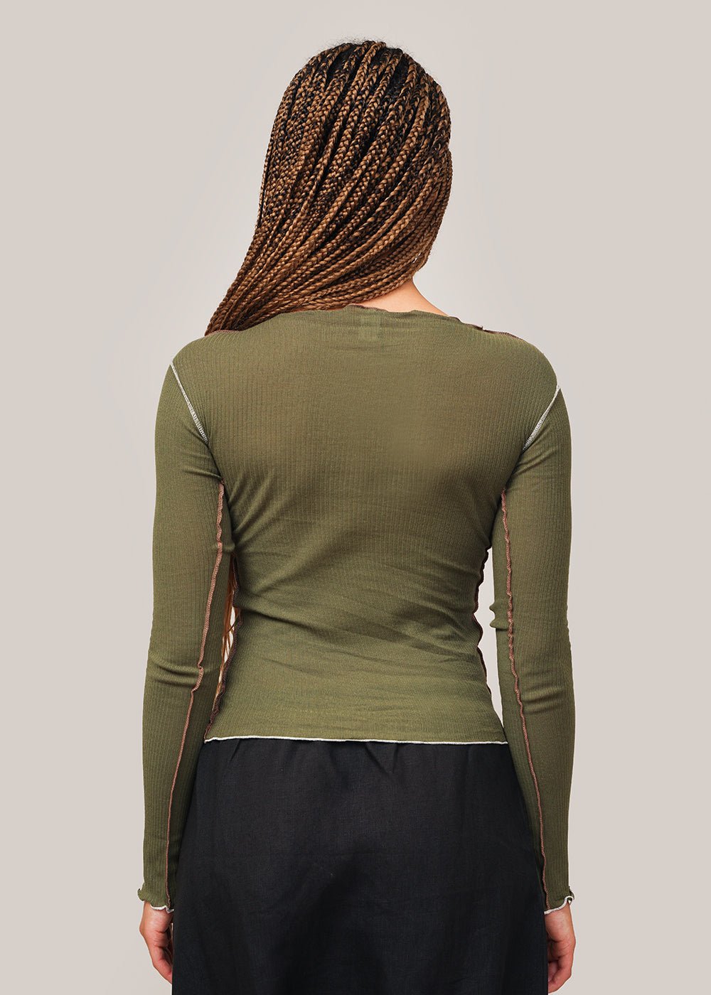 Baserange Conto Green Vein Longsleeve Shirt - New Classics Studios Sustainable Ethical Fashion Canada