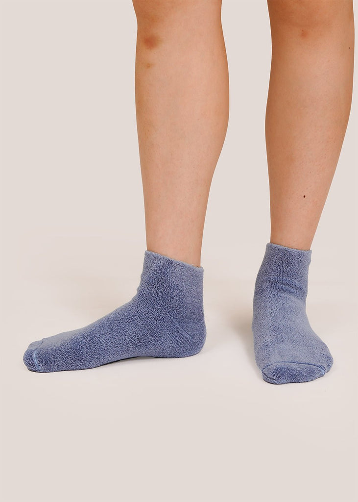Baserange Cove Blue Buckle Ankle Socks - New Classics Studios Sustainable Ethical Fashion Canada