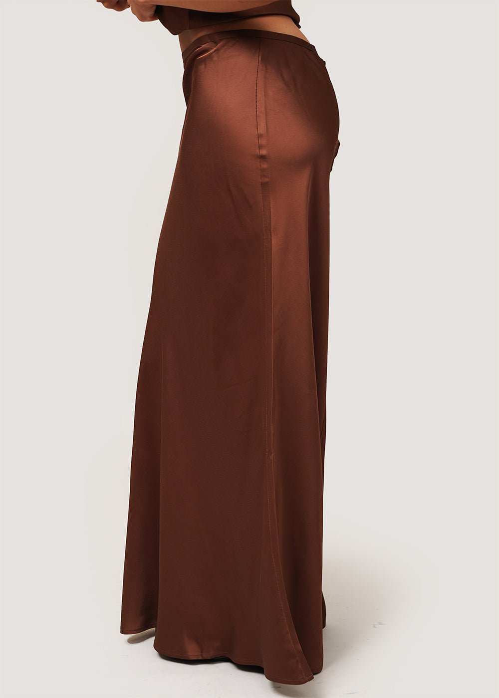 Baserange Dark Brown Dydine Fitted Skirt - New Classics Studios Sustainable Ethical Fashion Canada
