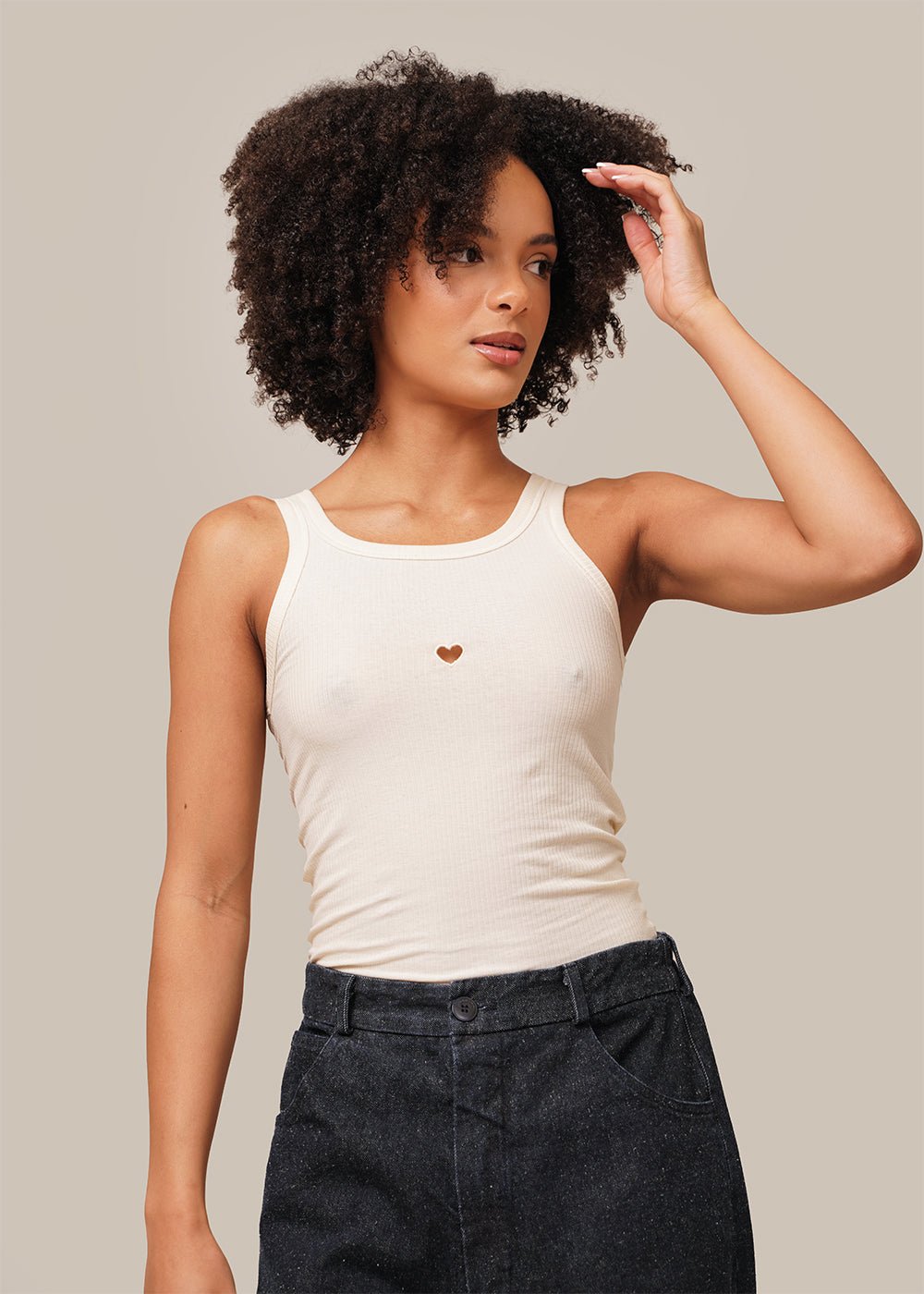 Only Hearts Organic Cotton Camisole - black