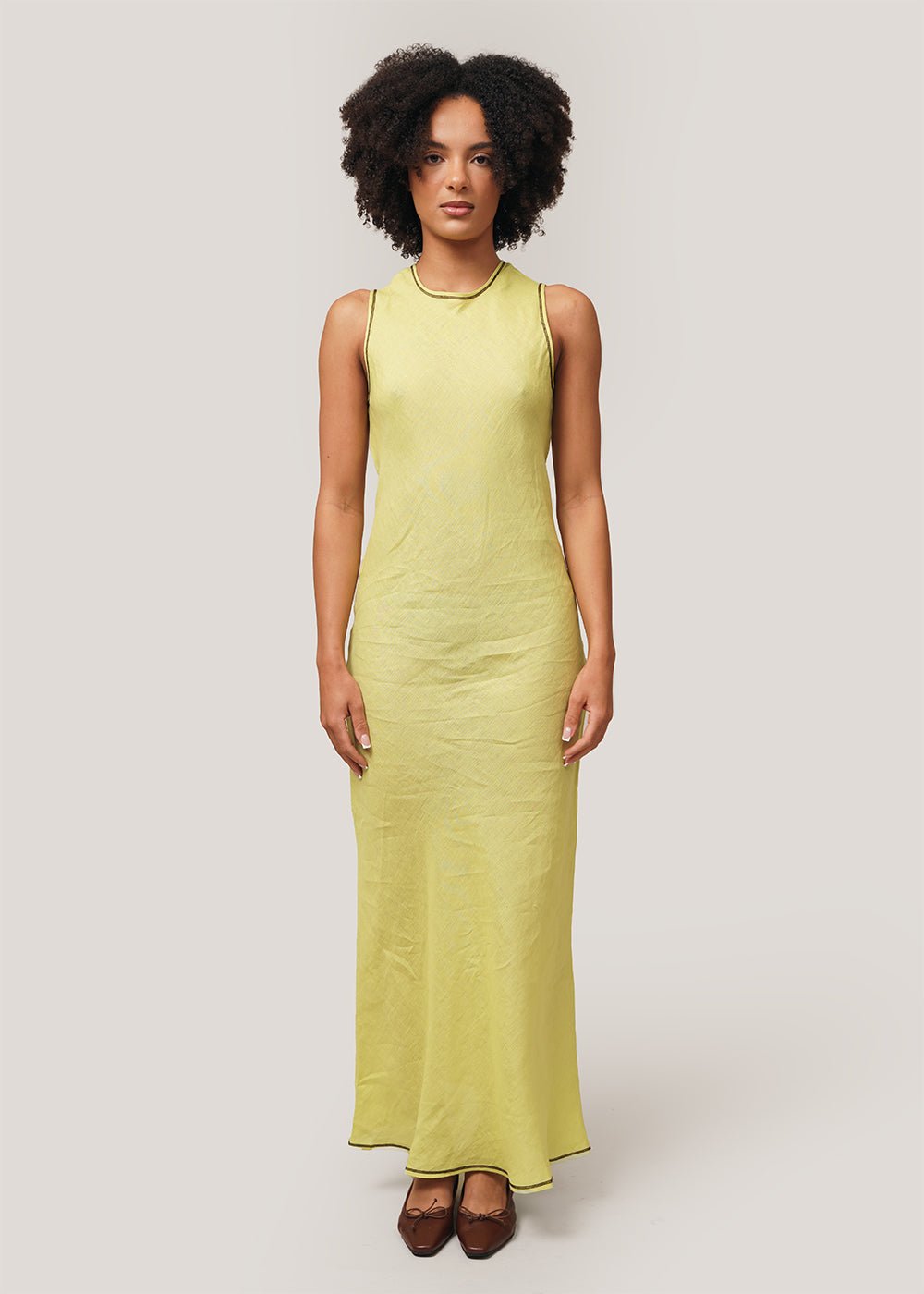 Baserange Lime Dydine Tank Dress - New Classics Studios Sustainable Ethical Fashion Canada