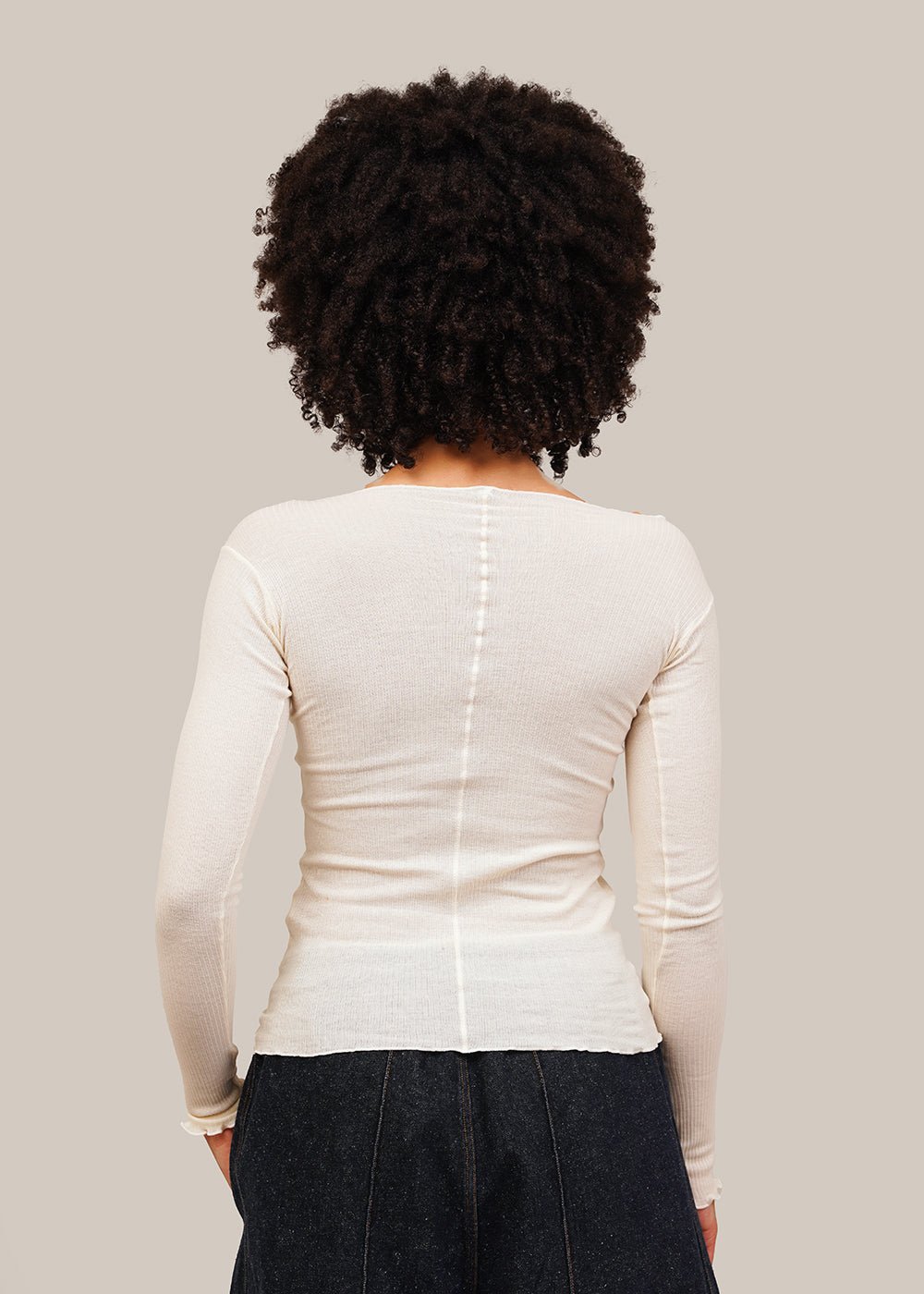 Baserange Off-White Pama Long-Sleeve Shirt - New Classics Studios Sustainable Ethical Fashion Canada