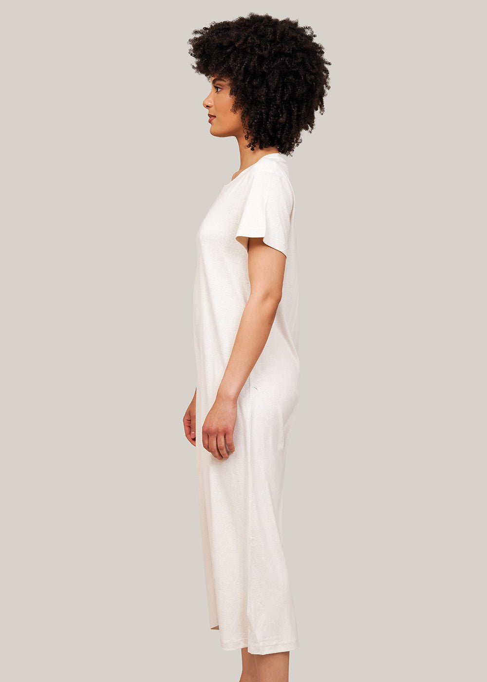 Silk Tee Dress in Undyed by BASERANGE – New Classics Studios