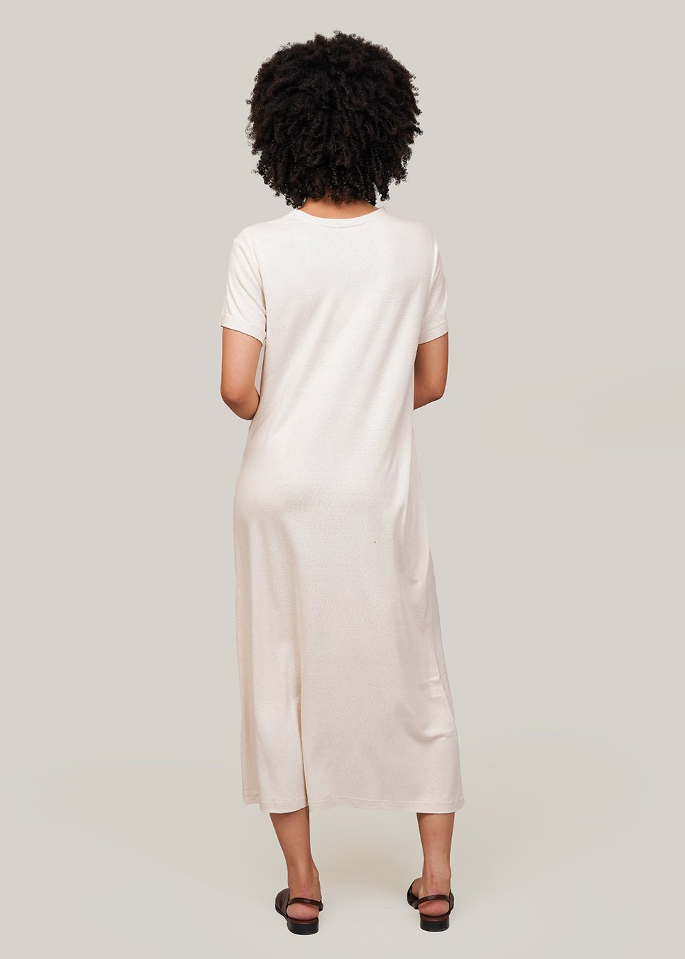 Baserange Undyed Silk Tee Dress - New Classics Studios Sustainable Ethical Fashion Canada