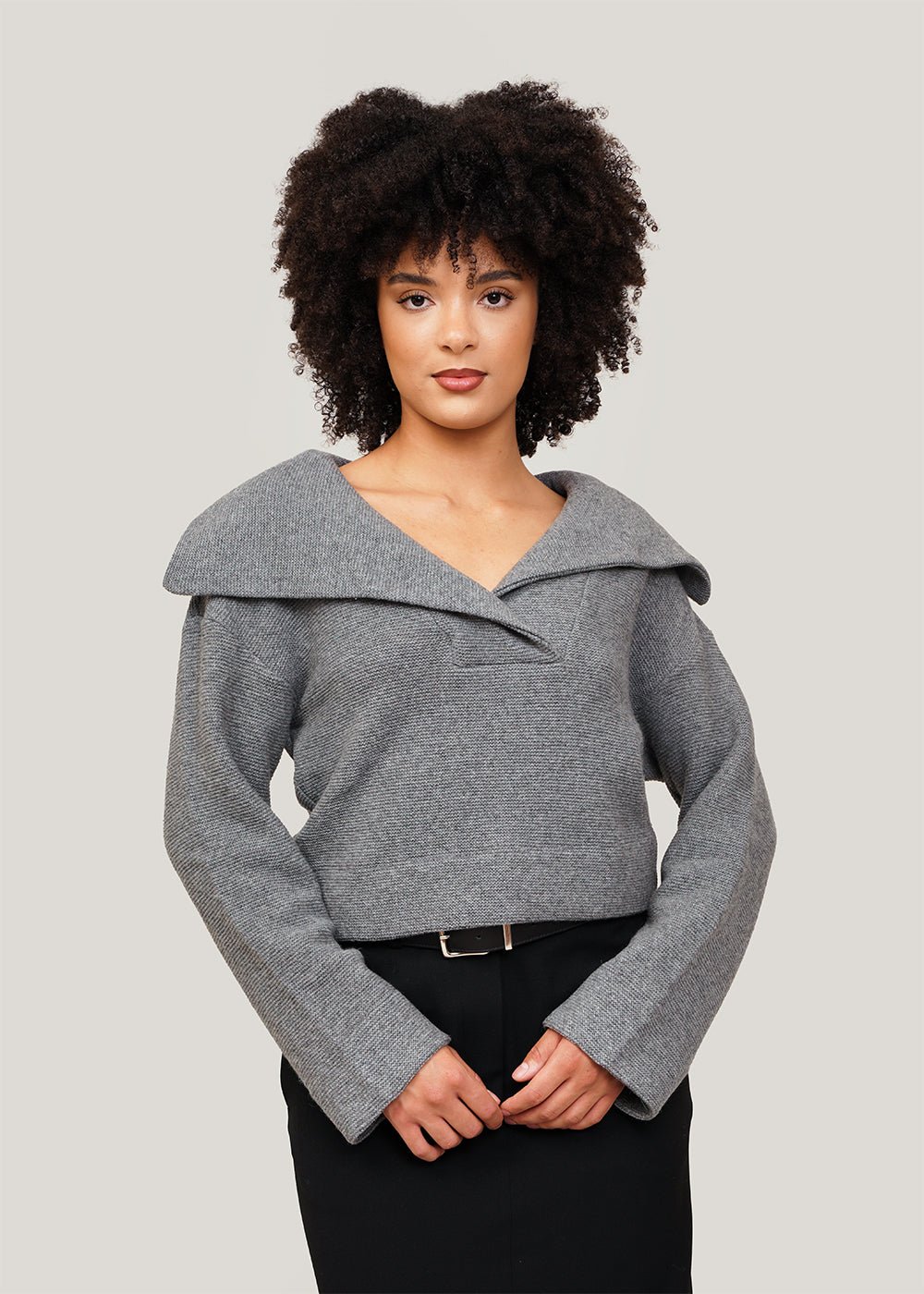 Beaufille Grey Botero Sweater - New Classics Studios Sustainable Ethical Fashion Canada