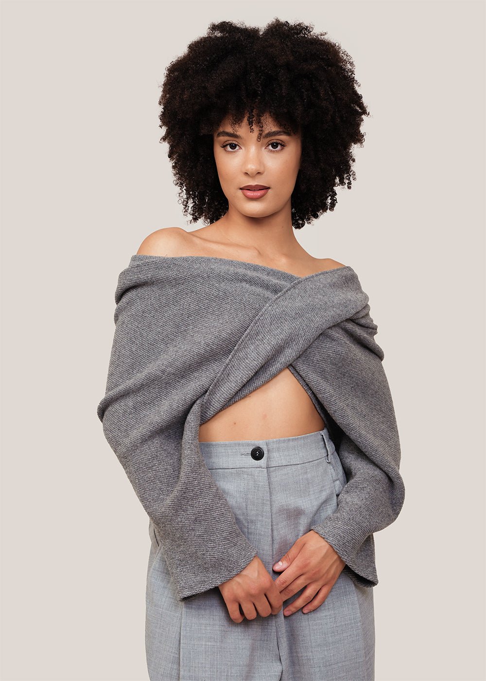Beaufille Grey Twist Sweater - New Classics Studios Sustainable Ethical Fashion Canada