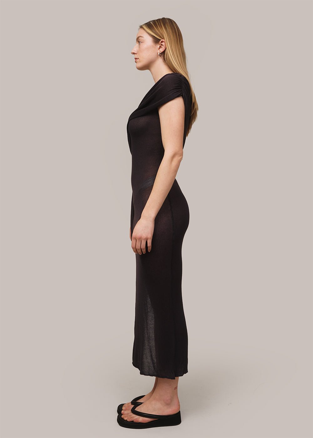 Belle The Label Slate Esme Dress - New Classics Studios Sustainable Ethical Fashion Canada