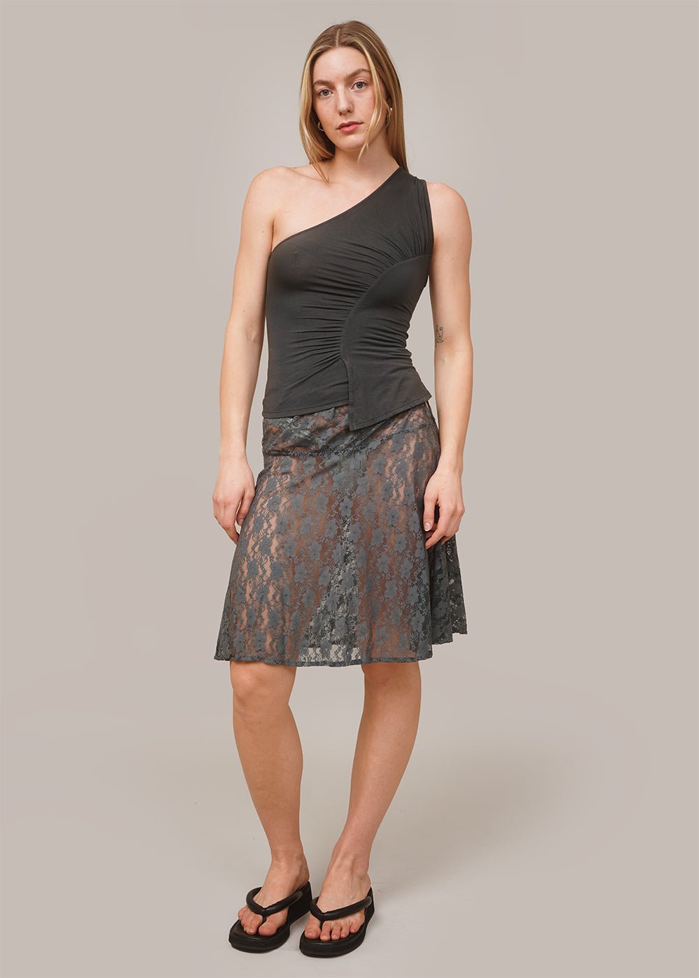 Belle The Label Slate Willa Skirt - New Classics Studios Sustainable Ethical Fashion Canada