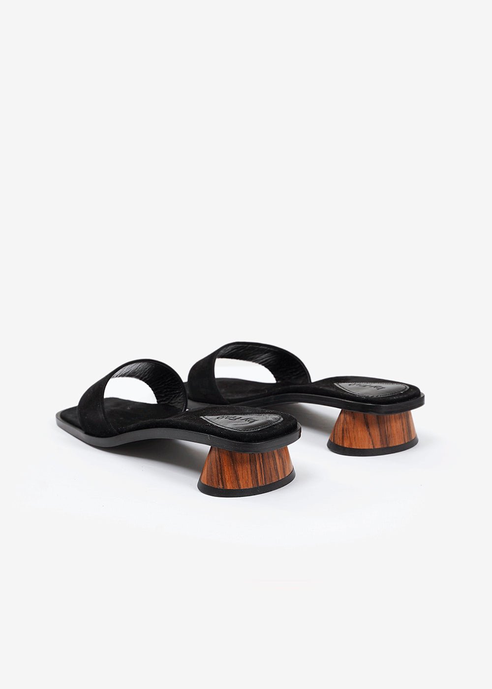 BY FAR Black Suede Sonia Mule - New Classics Studios Sustainable Ethical Fashion Canada