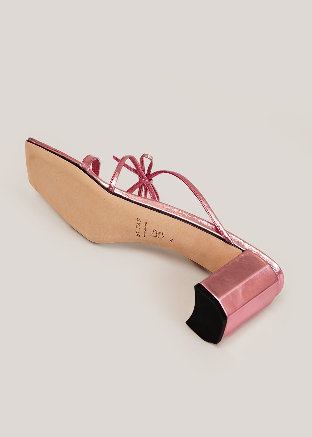June Sandals in Metallic Pink by BY FAR – New Classics Studios