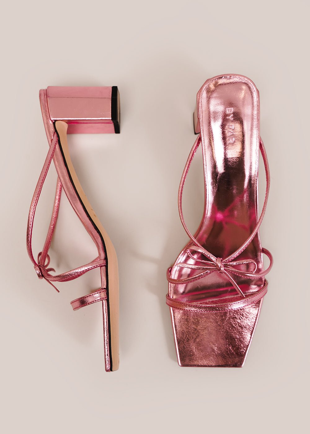 Metallic Pink June Sandals